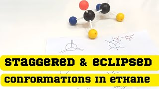 Conformations in Ethane  Staggered And Eclipsed  Conformers  Stereochemistry  Ethane [upl. by Ankeny]