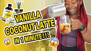 How to make Vanilla Coconut Latte in just a minute with JAVY COFFEE [upl. by Gorlicki34]