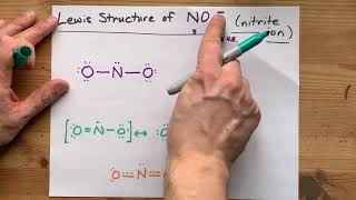 Lewis Structure of NO21 the nitrite ion [upl. by Guarino]