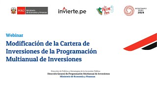 DGPMI Lineamientos para las Modificaciones de la cartera de inversiones del PMI [upl. by Ytsirt]