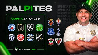 PALPITES DE FUTEBOL PARA HOJE 27 04 2023 QUINTA  BILHETE PRONTO  Boleiros Tips [upl. by Koblick569]