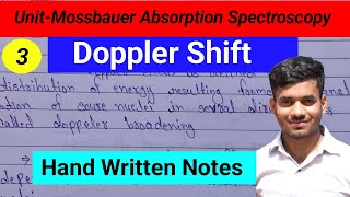 Doppler Shift  Doppler effect Mossbauer Absorption Spectroscopy MSc chemistry mscchemistry25 [upl. by Glynias]