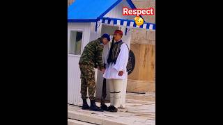 The EvzonesSoldier fixing pleatselite Greek Presidential GuardHellasgreeceviral shortssoldier [upl. by Anrev]