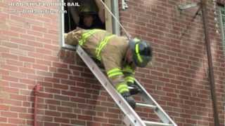 Firefighter Safety amp Survival Head First Ladder Bail [upl. by Ydnil]