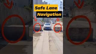 How to Safely Navigate Through Narrow Lanes cardrivingtips automobile car shorts [upl. by Landrum]