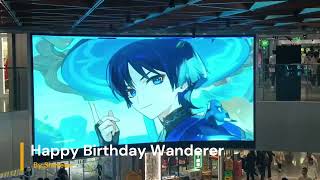 Wanderer Birthday on Billboard Genshin Impact [upl. by Ynnot]