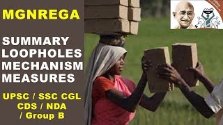 MGNREGA Scheme explained for UPSC  IAS  SSC CGL  CDS  NDA [upl. by Iene]