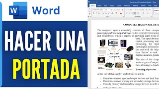 Word Como Hacer Una Portada 2024 [upl. by Clover]