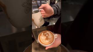 Wing Swan Latte Art  Coffee Art coffeelatteart coffeeart latteeart [upl. by Vitale]