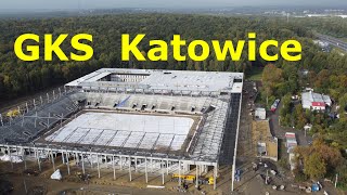 Budowa stadionu GKS Katowice październik 2023 [upl. by Eniamirt]