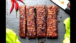 Tempeh Vegan Ribs I The Buddhist Chef [upl. by Alaunnoif]