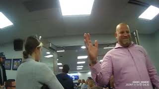 Livonia School Board meeting regarding coach being fired  beginning  body cam footage [upl. by Kcirdneked]