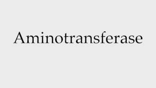 How to Pronounce Aminotransferase [upl. by Milly293]