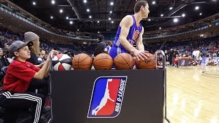 Jimmer Fredette Gets Hot at 2016 NBA DLeague ThreePoint Contest [upl. by Merfe]