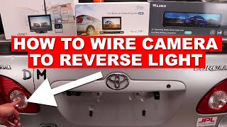 How to Connect BACKUP CAMERA to Reverse Light How to use Wire Tap Connectors [upl. by Dralliw]