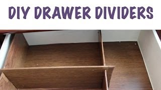 CHEAP ORGANIZING DIY Drawer Dividers [upl. by Fritze330]