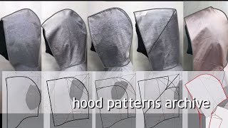 How to draft a basic hood pattern and all hood patterns for all types clothes 후드 패턴 활용하기hoodie [upl. by Dewain]