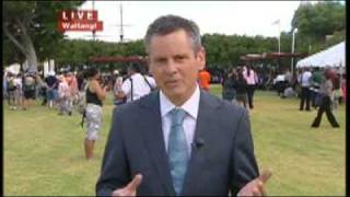 John Key involved in scuffle at Waitangi [upl. by Chiaki]