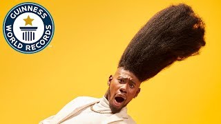 Tallest high top fade  Guinness World Records [upl. by Grimaldi]