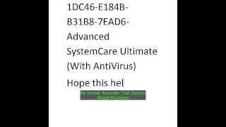 License Key for Advanced System Care Ultimate HD [upl. by Brosine976]