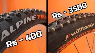 Cheap Cycle Tyre vs Expensive MTB Tyre  Ralson vs Vittoria vs Entity MTB Cycle Tyre Comparison [upl. by Yenaiv743]