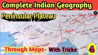 Complete IndianGeography4  Peninsular Plateau of India  Geography by Maps indiangeography [upl. by Yci]