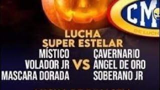 MISTICO Volador Jr y Máscara Dorada vs Bárbaro Cavernario Ángel De Oro Soberano Jr [upl. by Adnoryt]