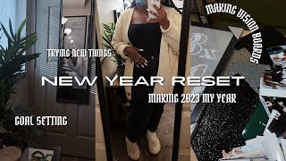 vlog  resetting for the new year making a vision board establishing my goals  more [upl. by Tj546]