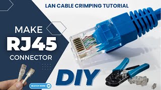 How to Make an RJ45 Connector Cable  DIY Ethernet Cable  LAN Cable Crimping Tutorial [upl. by Christin810]