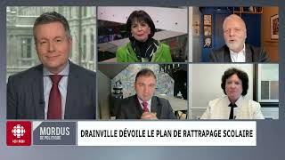 Mordus de politique  Drainville dévoile le plan de rattrapage scolaire [upl. by Eeloj]