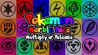 Multiply or Release  Pokemon Types  Tournament  Algodoo Marble Race [upl. by Drexler]