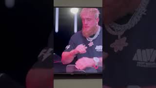 jakepaul gives miketyson a pigeon at faceoff [upl. by Fasto]