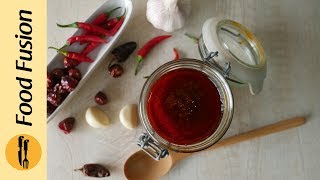 Chinese Red Chili Paste Recipe By Food Fusion [upl. by Ahouh]