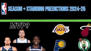 My 20242025 Season and Standings Predictions NBA [upl. by Skolnik756]