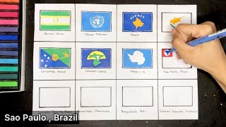 Flags Containing Maps Drawing flag [upl. by Ennaecarg]