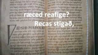 Exeter Book Riddle 1 in Old English [upl. by Pontias16]