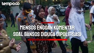 Soal Bansos Diduga Dipolitisasi Mensos Tri Rismaharini Enggan Komentar [upl. by Ainniz196]