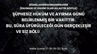 Nebe Suresi 17181920 Ayet [upl. by Laurentium]