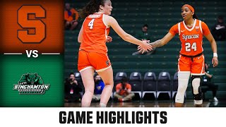 Syracuse vs Binghamton Game Highlights  202425 ACC Womens Basketball [upl. by Holub]