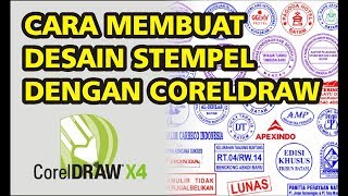 Cara Desain Stempel menggunakan Corel Draw X4 [upl. by Yrhcaz601]