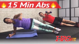 15 Minute Ab Workout  HIIT Abs Workout for Men amp Women  15 Min Abdominal Workout at Home [upl. by Pyne]