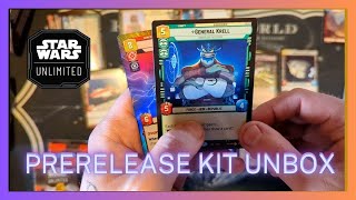 Star Wars Unlimited Prerelease Kit Unboxing and Deck Building  Epic Hyperspace Foil Pull [upl. by Nerrad]