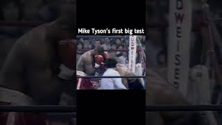 Tyson’s 1st Big Test 😱 miketyson boxing classic throwback [upl. by Ivory]