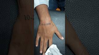 Birth Date Tattoo  tattoo chopda tattooartist shortvideo tattooideas tattoodesigns jalgaon [upl. by Nuahsad39]