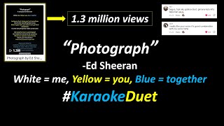 Ed Sheeran  Photograph Karaoke Duet Version  Sing With Me [upl. by Keryt184]