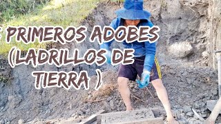 haciendo mis primeros adobes Ladrillos de tierra [upl. by Ennasus248]