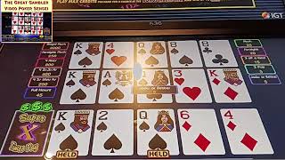 SuperX Double Bonus Up 850 in 3mins 18 per hand Royal Caribbean Cruise UTOPIA videopoker profit [upl. by Burrow]