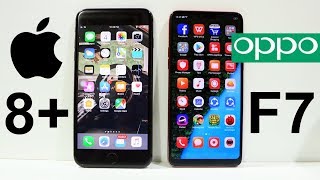 Oppo F7 Vs iPhone 8 Plus Speed Test [upl. by Nilrak142]