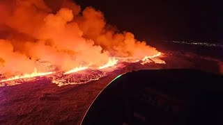 LIVE Iceland volcano in Grindavik erupts after weeks of earthquakes [upl. by Keldah]