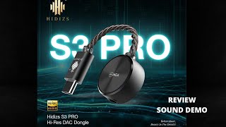 DONGLE HIDIZS S3 PRO  SOUND DEMO [upl. by Assin152]